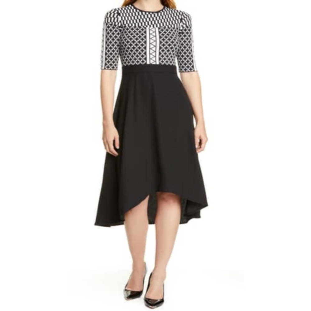 Ted Baker London Mix Print Tulip Hem Dress